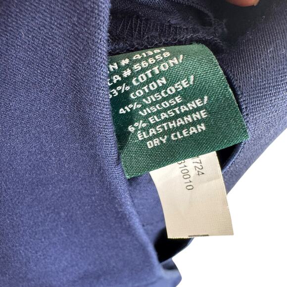 Lauren Ralph Lauren Navy Blue Single Breasted Blazer Pants Set Women's Size 6 - Picture 11 of 12